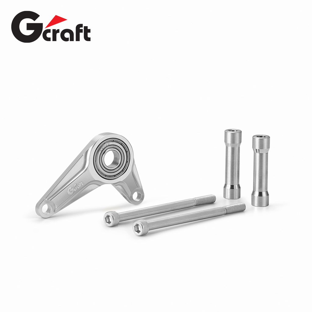 Gcraft Suspension Spool Stand Support Nut – For Honda Monkey 125 (JB02/JB03/JB05), Silver Aluminum